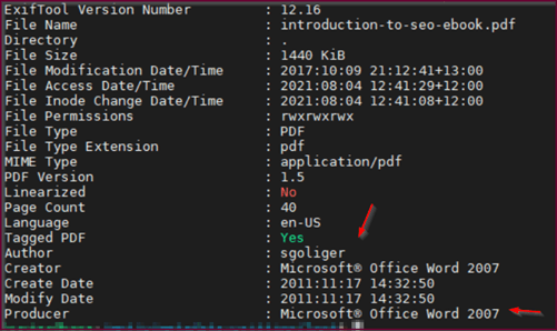 Metadata Example